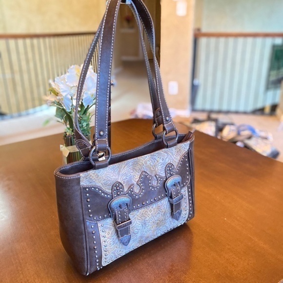 Montana west buckle collection tote bag brown - Picture 2 of 9